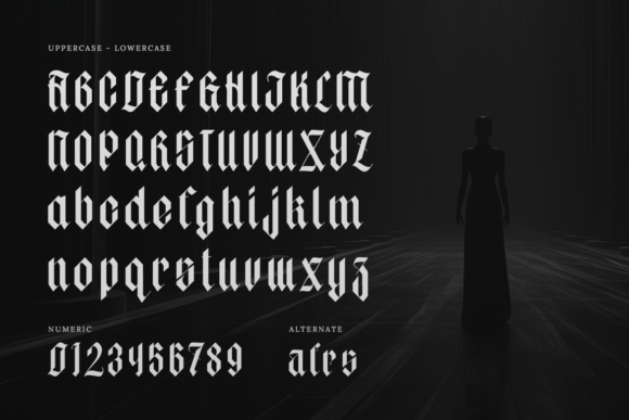 Sharp Shadow Font PNG with transparent background - Preview 1