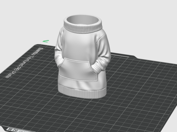 Sweater Pen Holder Desk Organizer STL | Cozy Hoodie Pastel Pencil Cup for 3D Printing - Image 6