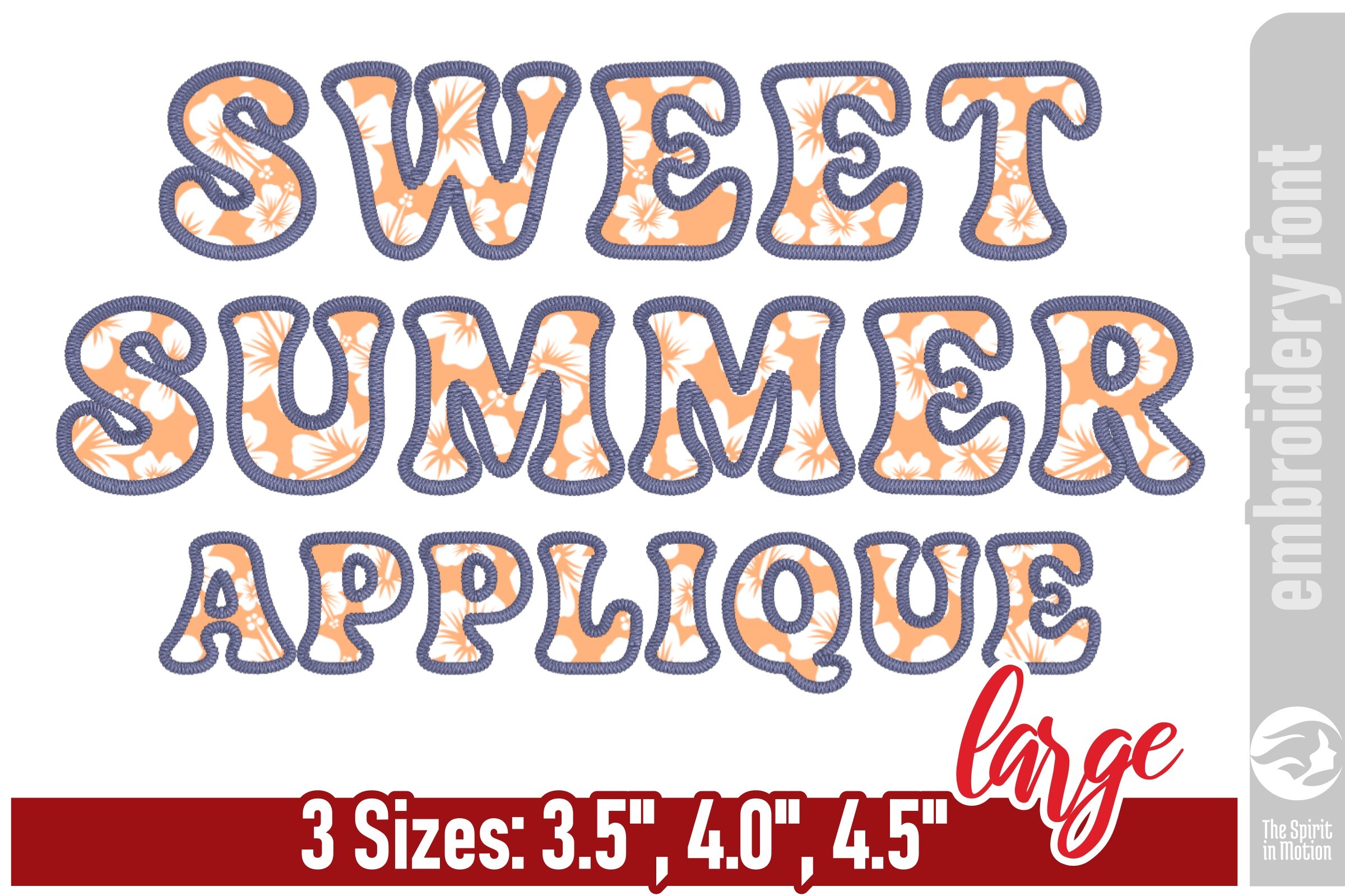 Sweet Summer Groovy Applique Font - L