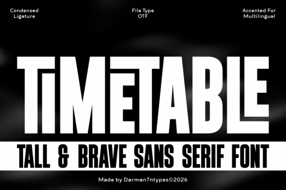 Timetable Sans Serif Font By Darman (7NTypes)