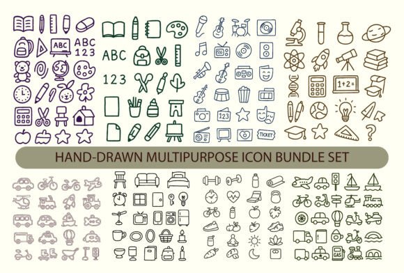 200+ Minimalist Doodle Icons
