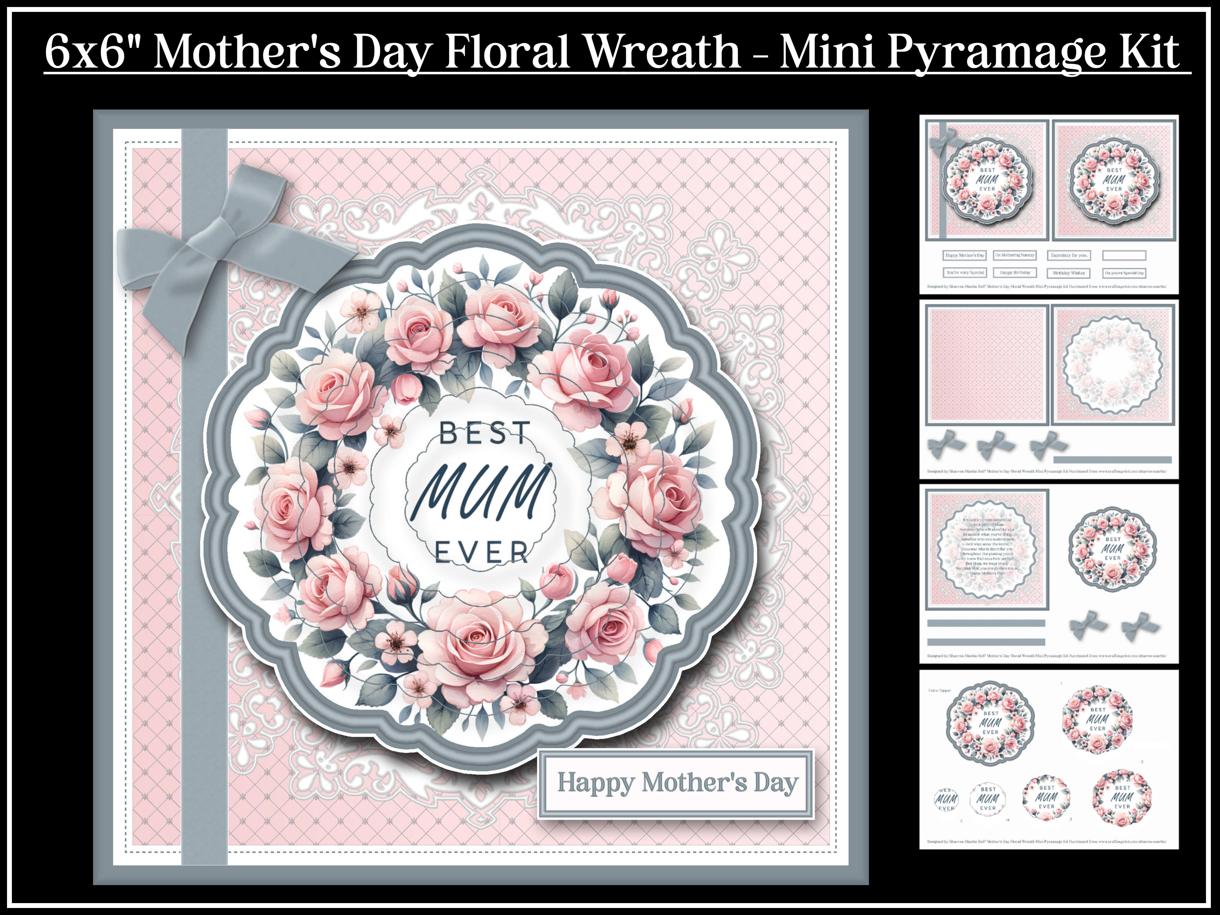 6x6" Mother's Day Wreath Mini Kit