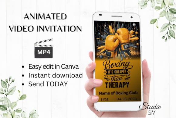 Animated Boxing Fight Invitation