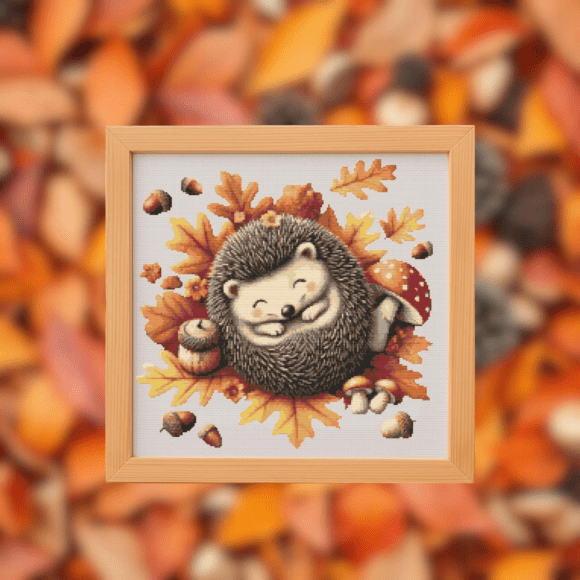 🦔Autumn Hedgehog Cross Stitch Pattern