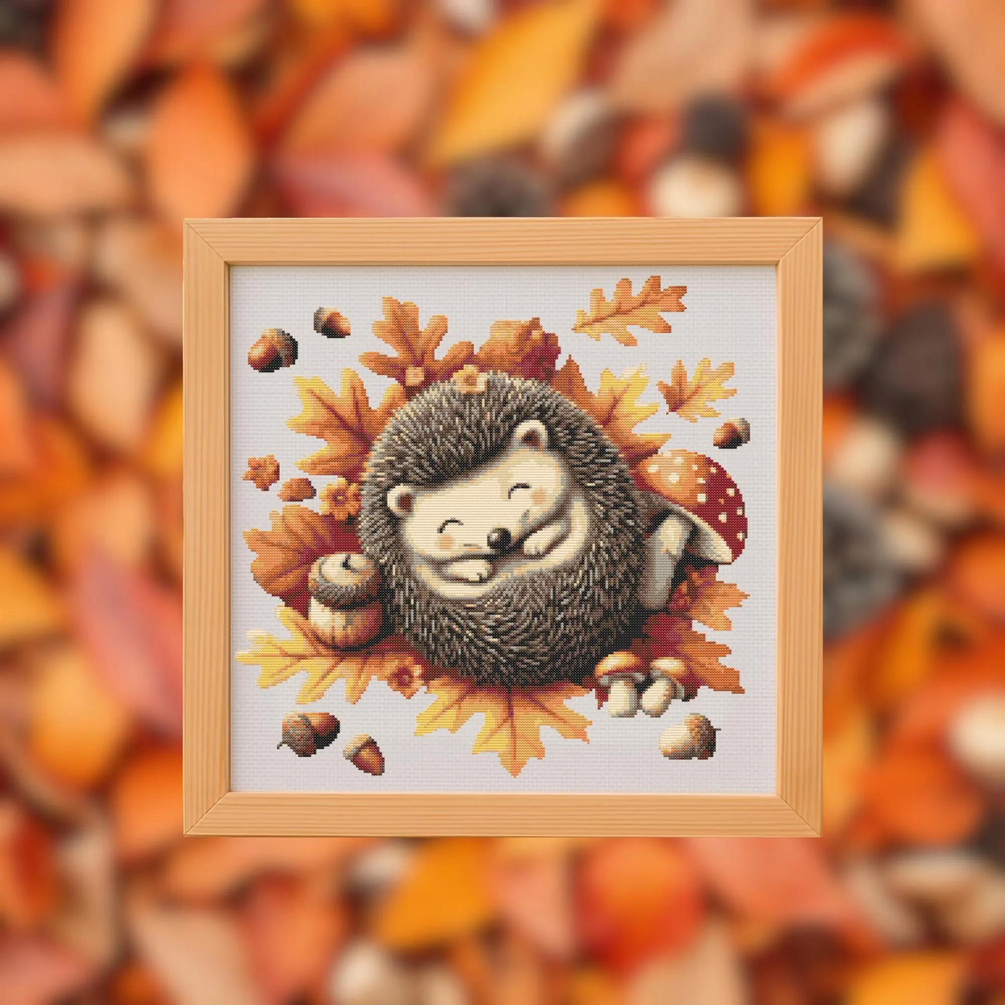 🦔Autumn Hedgehog Cross Stitch Pattern