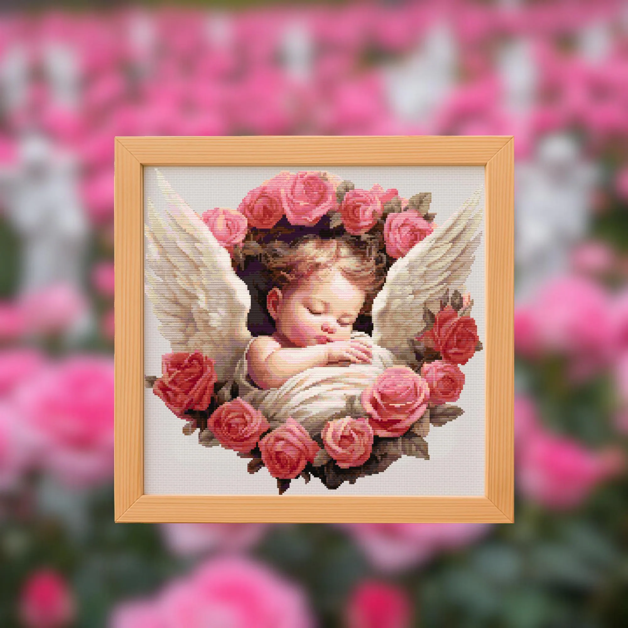 🌹Baby Rose Angel Cross Stitch Pattern