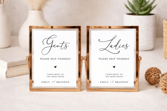 Bathroom Basket Sign Template
