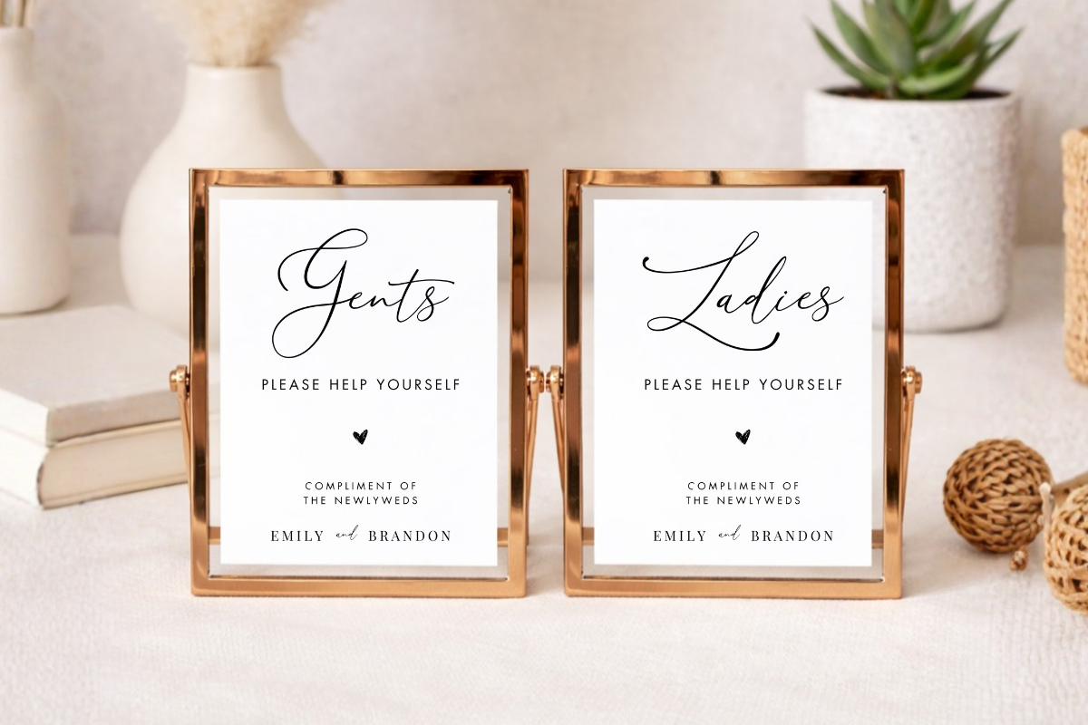 Bathroom Basket Sign Template