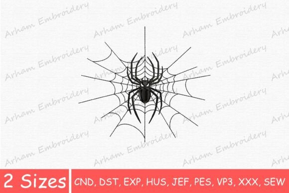 Black Spider on Web, Gothic Spider
