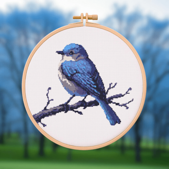 🐦Blue Tit Bird Cross Stitch Pattern