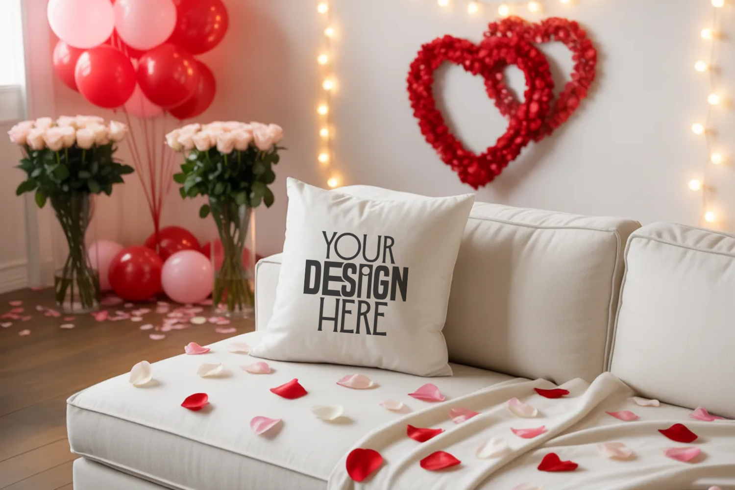 Boho Throw Pillow Mockup