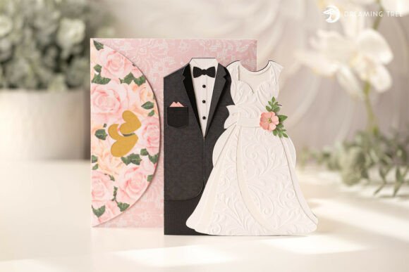 Bride and Groom Card SVG