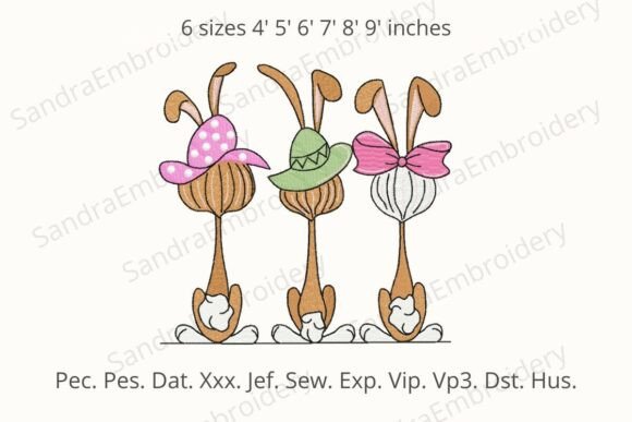 Bunny Easter Embroidery Design