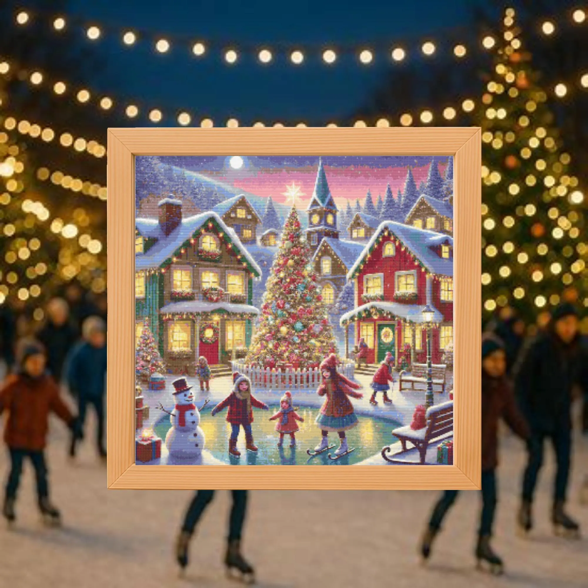 ⛸️Christmas Ice Rink Village Cross