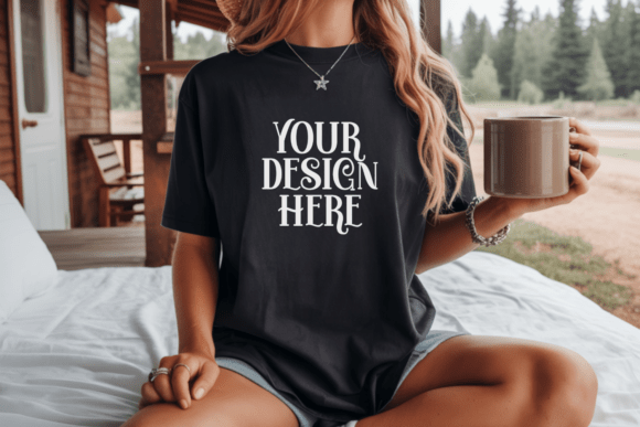 Comfort Colors 1717 T-shirt Mockup Grafica Mockup di Abbigliamento Di Real POD Mockups