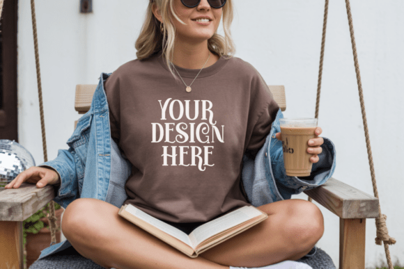 Comfort Colors 1717 T-shirt Mockup Grafika Makiety Produktów Przez Real POD Mockups
