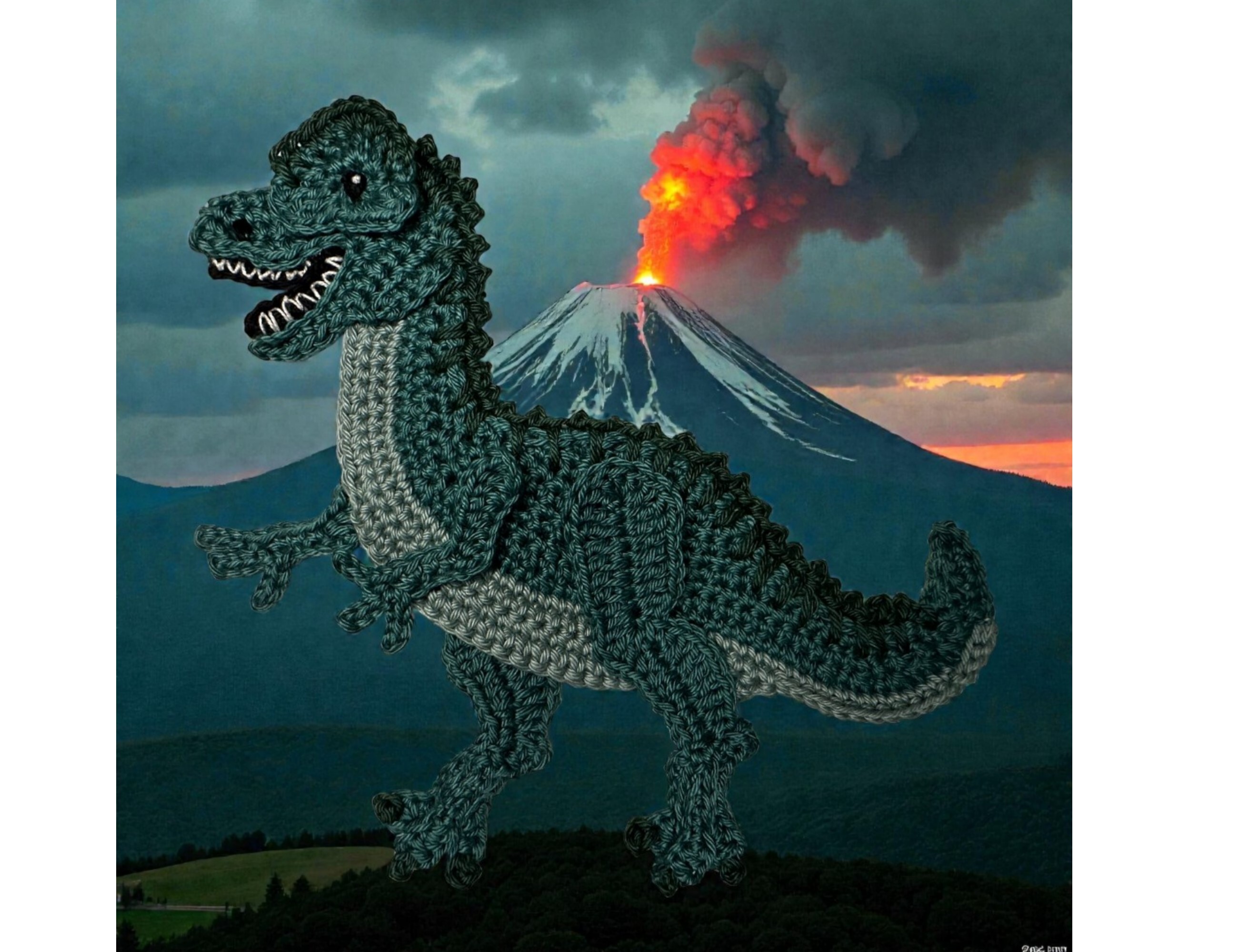 Crochet Pattern Dinosaur Giganotosaurus