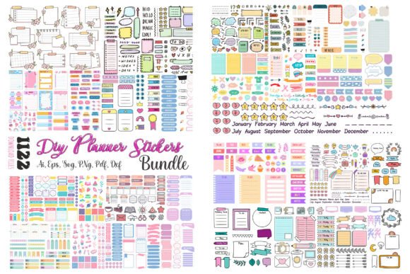 DIY Planner Stickers Printable Bundle