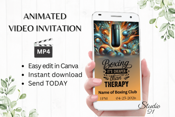 Digital Boxing Invitation