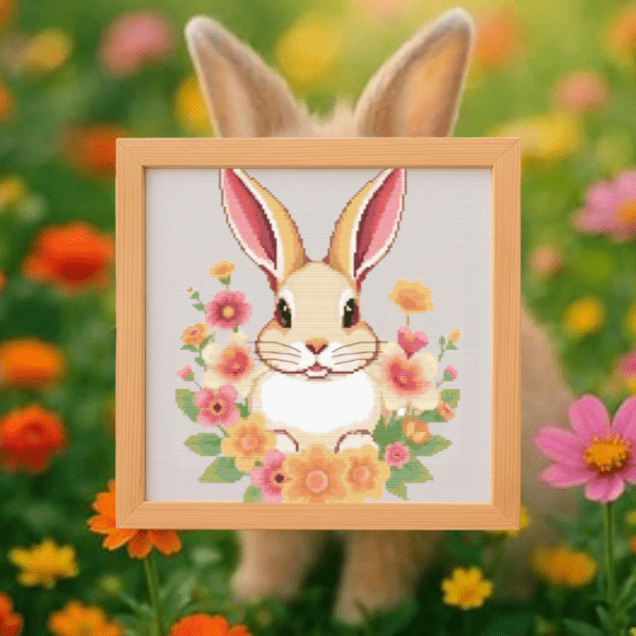 🐇Floral Bunny Cross Stitch Pattern