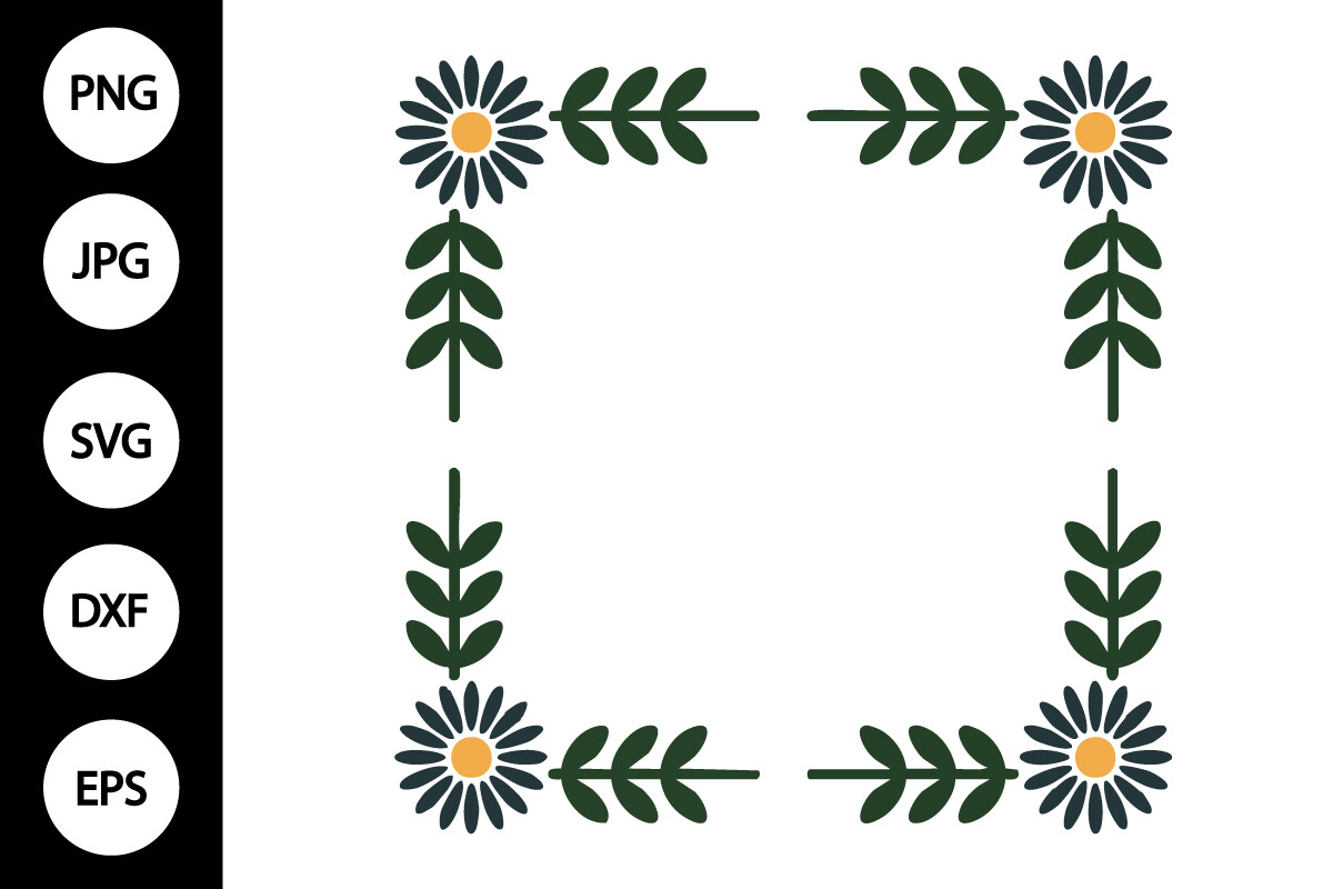 Floral Frame SVG