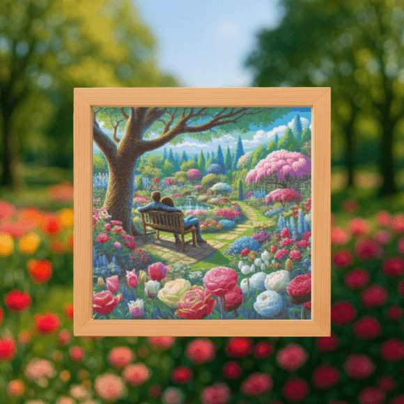 🌸Floral Park Cross Stitch Pattern