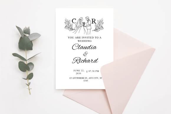 Floral Wedding Couple Font - Preview 1