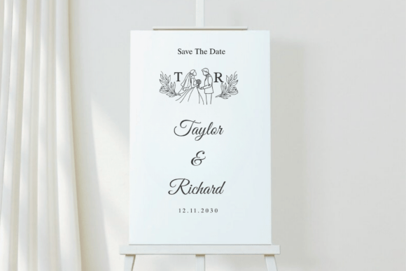 Floral Wedding Couple Font - Preview 2