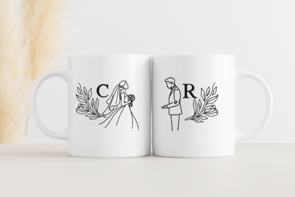 Floral Wedding Couple Font - Preview 3