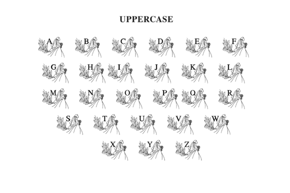 Floral Wedding Couple Font - Preview 5