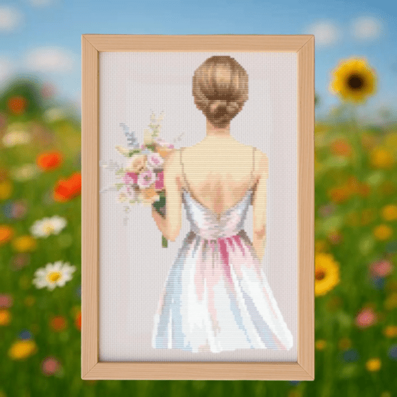 🌸Flower Girl Cross Stitch Pattern
