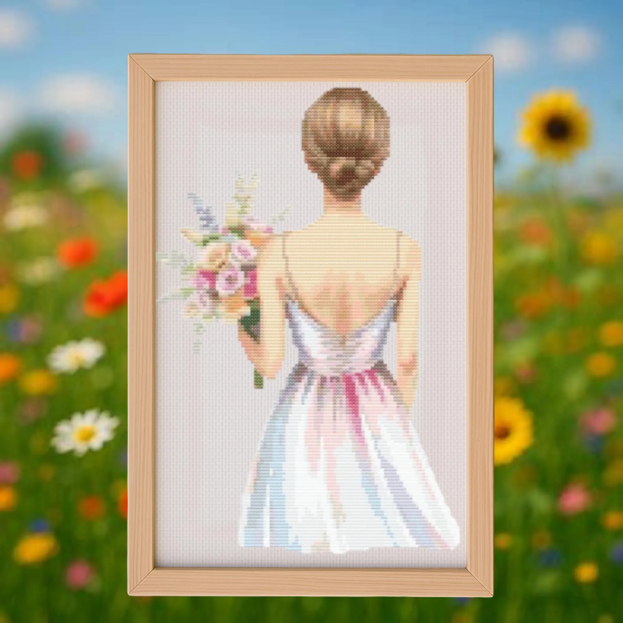 🌸Flower Girl Cross Stitch Pattern