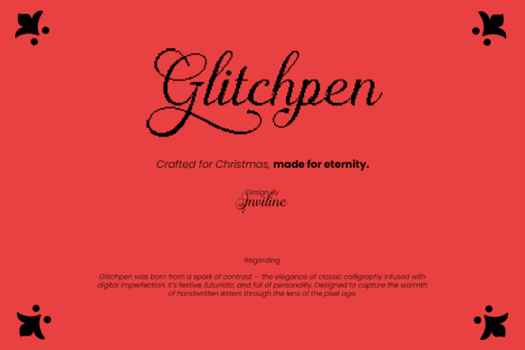 Glitchpen Font PNG with transparent background - Preview 1