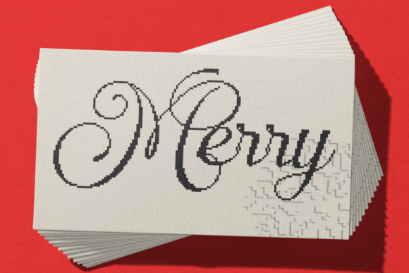 Glitchpen Font PNG with transparent background - Preview 6