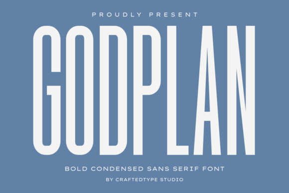 Preview specimen of Godplan sans serif font