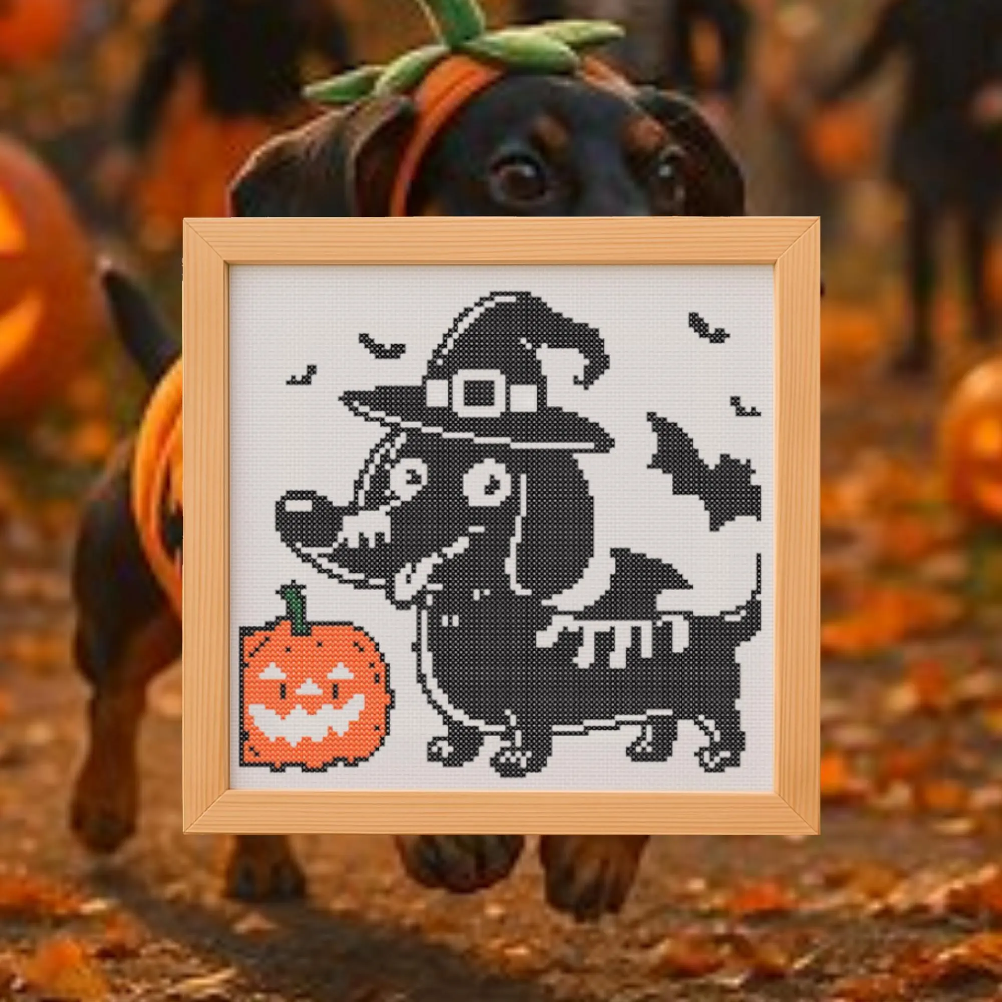 🐕Halloween Dachshund Cross Stitch