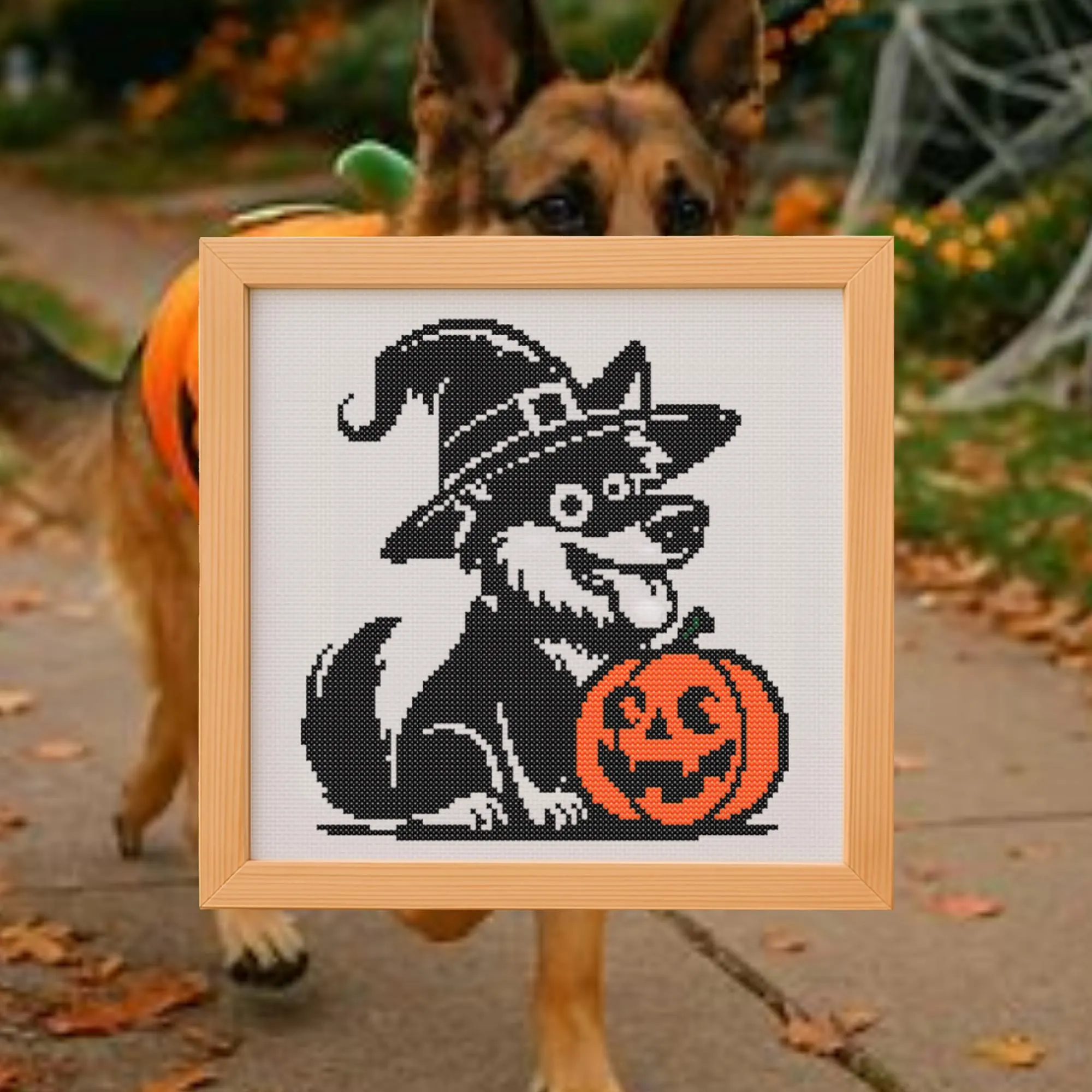 🐕Halloween German Shepherd Cross Stitch