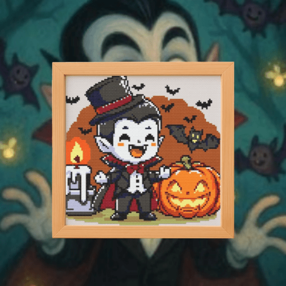 🧛Halloween Vampire Cross Stitch Pattern