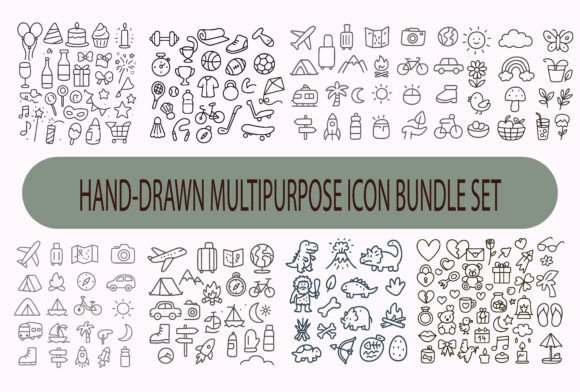 Hand-Drawn Education & Lifestyle Icons