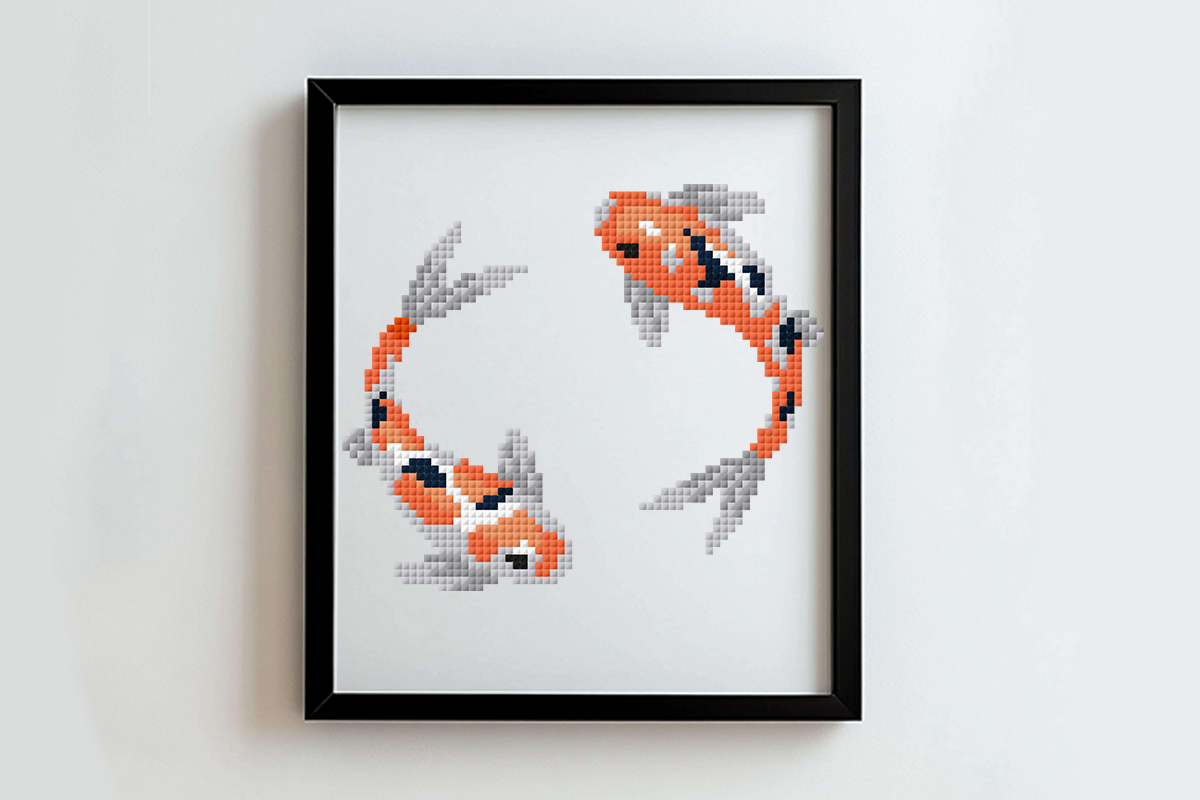 Koi Carp Cross Stitch Pattern