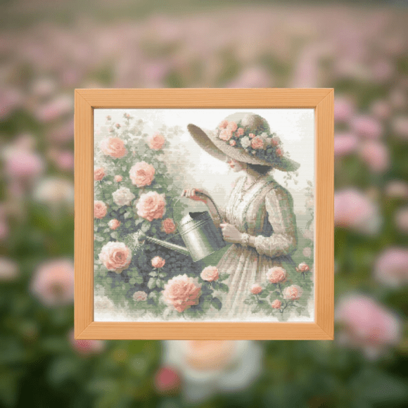 🌹Lady of the Roses Cross Stitch Pattern