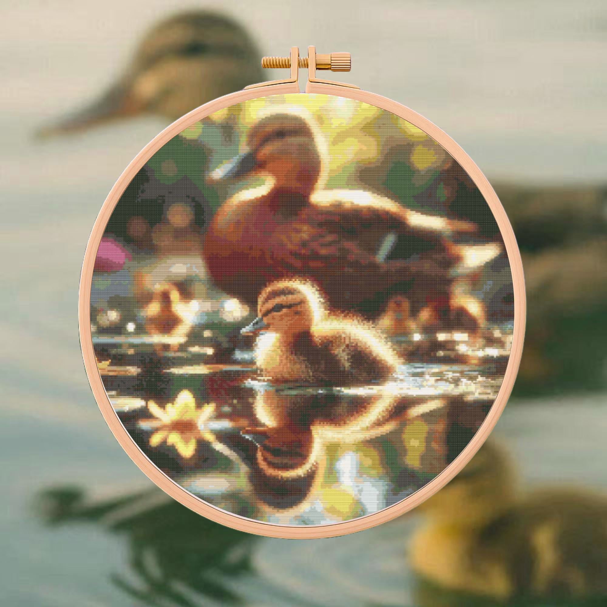 🦆Little Swimmer Cross Stitch Pattern