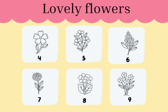 Lovely Flowers Font PNG with transparent background - Preview 3