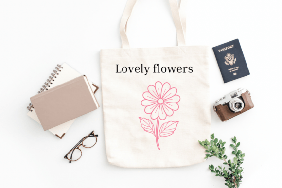 Lovely Flowers Font PNG with transparent background - Preview 4