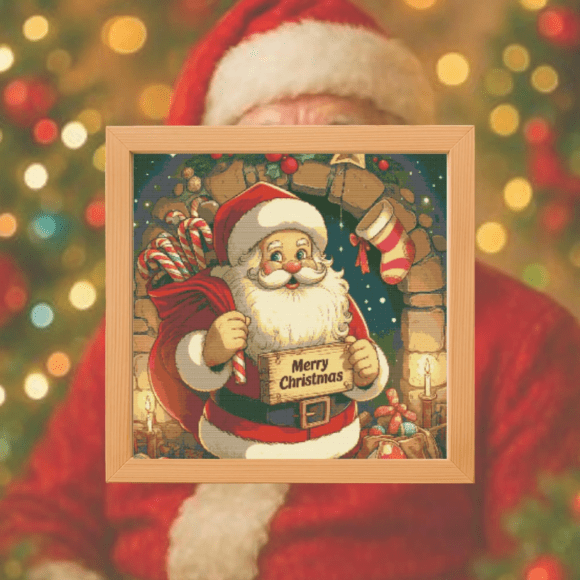 🎅🏻Merry Christmas Santa Cross Stitch