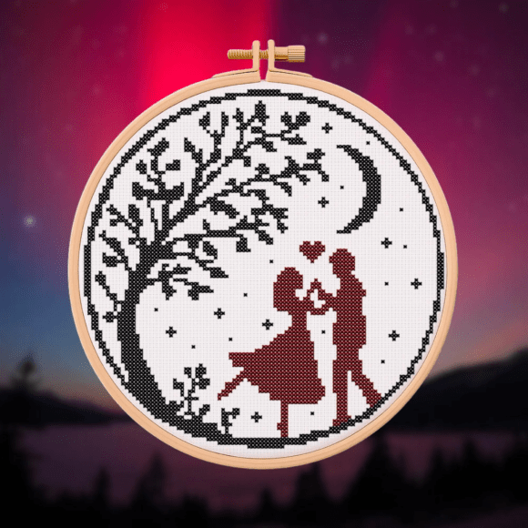 🌙 Moonlit Waltz Cross Stitch Pattern