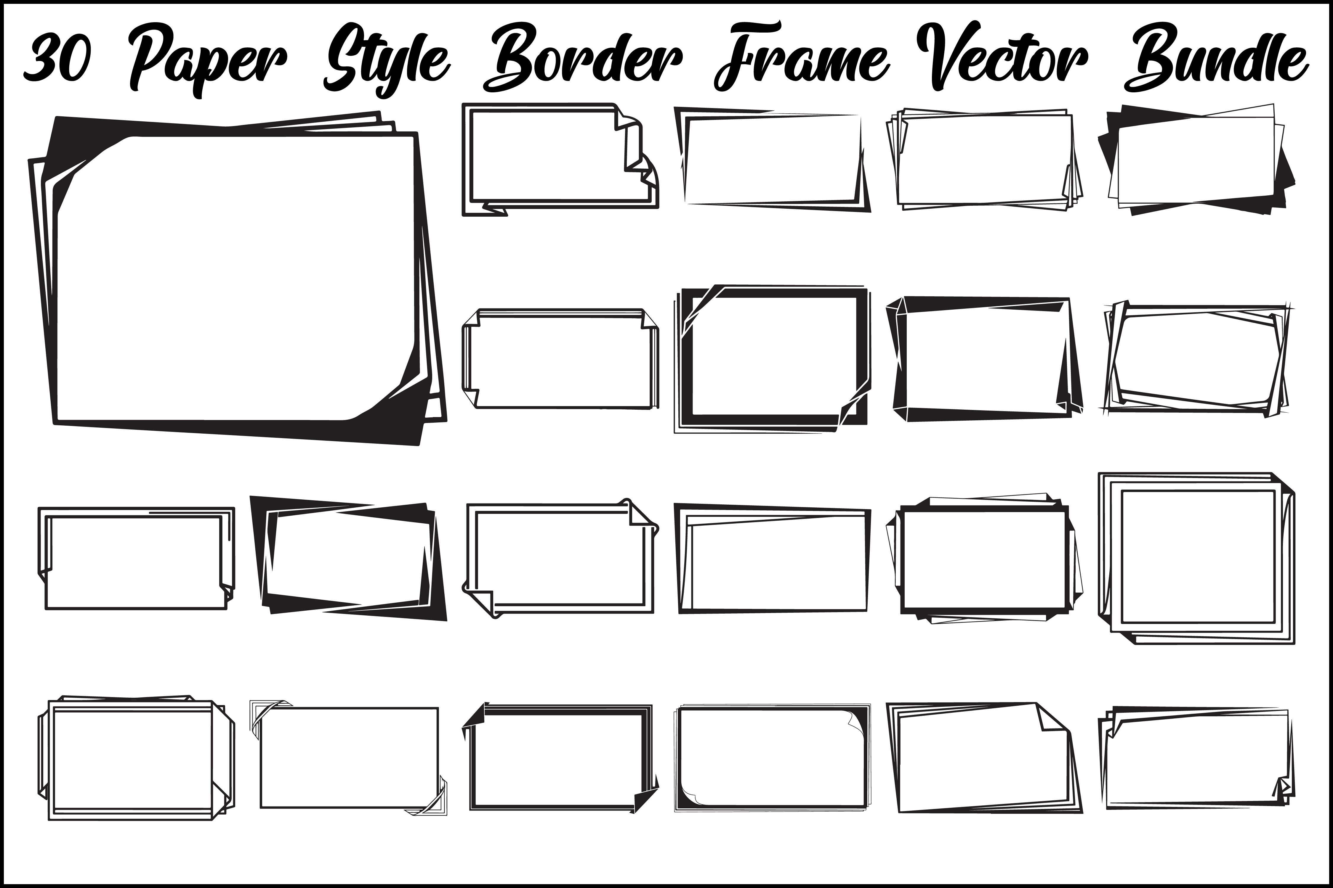 Paper Style Border Frame Bundle