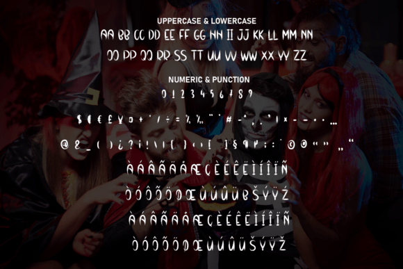 Party Ghost Font PNG with transparent background - Preview 6