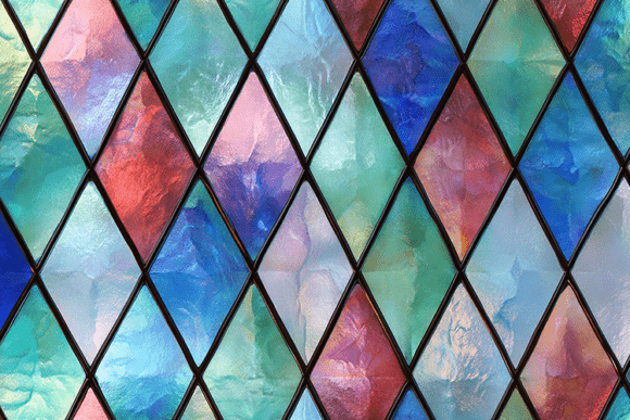 Violet Iris Botanical Stained Glass Graphic by Parrotkitties · Creative ...