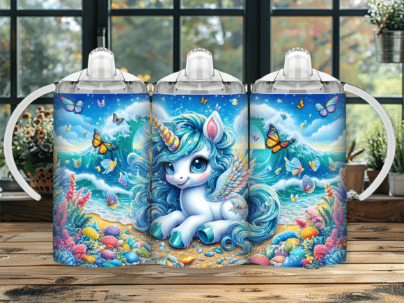 Pastel Unicorn Sippy Cup Kids Tumbler